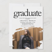 Moderner Typografie-Foto-Abschluss Einladung (Rückseite)