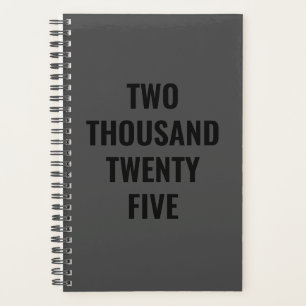 Moderner Typografie Jahr Holzkohle schwarzer Sonde Planer