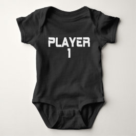 Moderner Typografie-Player eins passend Baby Strampler