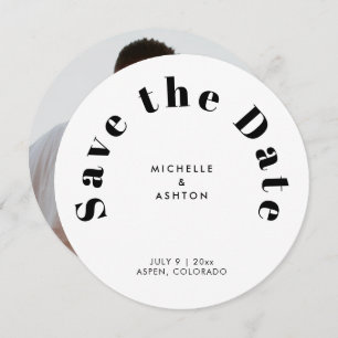 Moderner Typografie-Rundkreis Save The Date