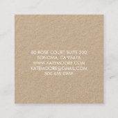 Moderner Typografischer Kraft Business Consultant Quadratische Visitenkarte (Rückseite)