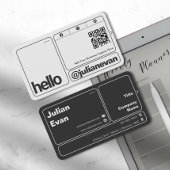 Moderner typografischer Scannercode Visitenkarte