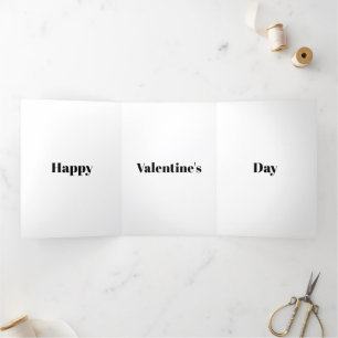 Moderner typografischer Sondertext Valentinstag Dreifach Gefaltete Karte