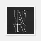 Moderner, typografischer Stack Neujahrsdesign Serviette (Vorderseite)