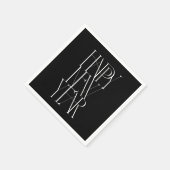 Moderner, typografischer Stack Neujahrsdesign Serviette (Ecke)