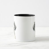 Moderner Typography-Haustier-Name-Becher mit Foto Tasse (Zentrum)