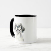Moderner Typography-Haustier-Name-Becher mit Foto Tasse (Vorderseite Links)
