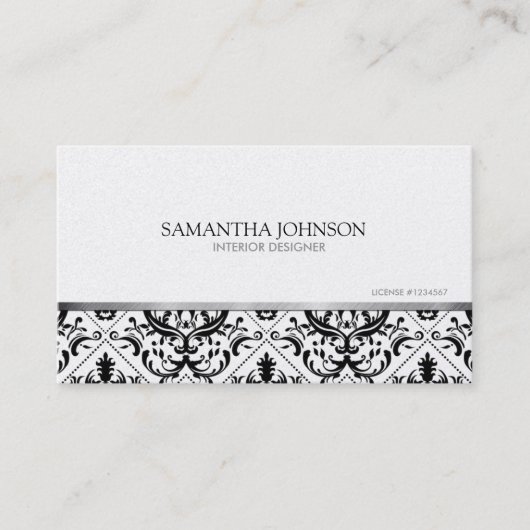 Moderner u. eleganter Schwarz-u. GoldVintager Visitenkarte (Vorderseite)