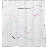 Moderner u. minimaler rosa, schwarzer, blauer, duschvorhang (Vorderseite)