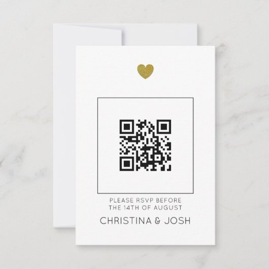 Moderner UAWG QR-Code für Einladung zu Hochzeiten (Vorderseite)