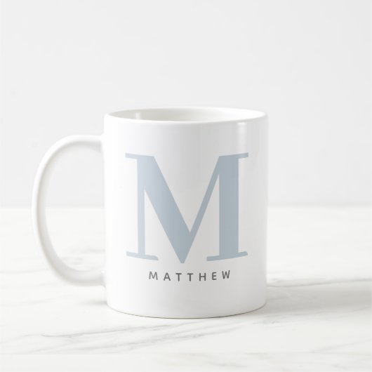 Moderner überarbeiteter Mit Monogramm Erstkaffee & Kaffeetasse (Links)