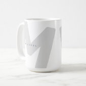 Moderner überarbeiteter Mit Monogramm Erstkaffee & Kaffeetasse (Vorderseite Links)