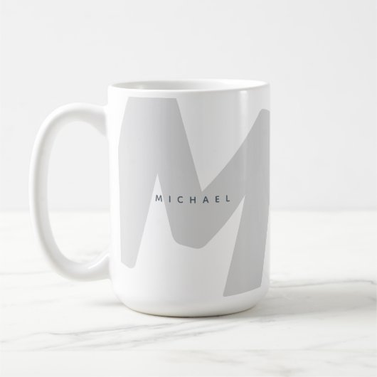 Moderner überarbeiteter Mit Monogramm Erstkaffee & Kaffeetasse (Links)