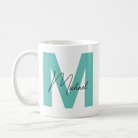 Moderner überarbeiteter Mit Monogramm Erstkaffee & Kaffeetasse (Links)