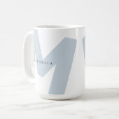 Moderner überarbeiteter Mit Monogramm Erstkaffee & Kaffeetasse (Vorderseite Links)