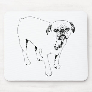Moderner umrandeter Hund fördert tägliche Schreibt Mousepad