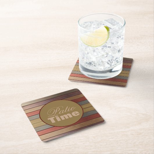 Moderner und dekorativer Streifen Rechteckiger Pappuntersetzer (Vor Ort)