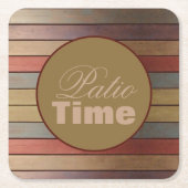 Moderner und dekorativer Streifen Rechteckiger Pappuntersetzer (Vorderseite)