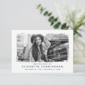 Moderner und einfacher Foto-Rahmen Dankeskarte (Stehend Vorderseite)