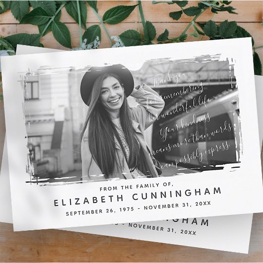 Moderner und einfacher Foto-Rahmen Dankeskarte