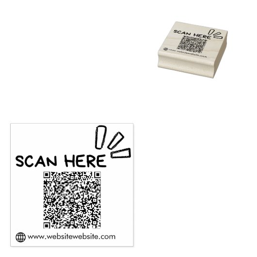 Moderner und einfacher QR-Code Modernes Business Gummistempel (Stempel)
