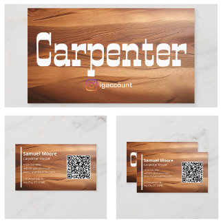 Moderner und einfacher rustikaler Carpenter Visitenkarte