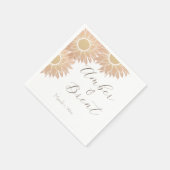 Moderner und einfacher Sonnenblumencocktail Napki Serviette (Ecke)