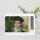 Moderner und eleganter Abschluss Ankündigung (Stehend Vorderseite)