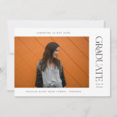 Moderner und eleganter Abschluss Ankündigung (Vorderseite)