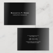 Moderner und eleganter Black Gray Führungskraft Ma Visitenkarte (Vorne/Hinten)