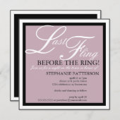 Moderner und eleganter Last Fling Junggeselinnen-A Einladung (Vorne/Hinten)