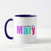 Moderner und eleganter Name "Mary", Deep Blue Tasse (Links)