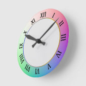 Moderner und eleganter Pastelrost Runde Wanduhr (Winkel)