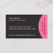 Moderner und eleganter Schmuck-Designer Visitenkarte (Rückseite)