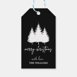 Moderner und eleganter Weihnachtsbaum personalisie Geschenkanhänger
