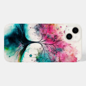Moderner und kühne mystischer Baum (blau, rosa, or Case-Mate iPhone Hülle (Rückseite (Horizontal))