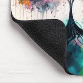 Moderner und kühne mystischer Baum (blau, rosa, or Mousepad (Ecke)