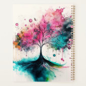 Moderner und kühne mystischer Baum (blau, rosa, or Planer (Rückseite)