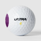 Moderner und Lila Design-Individuelle Name Golfball (Logo)