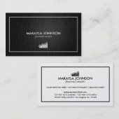 Moderner und minimaler Finanzanalytiker Visitenkarte (Vorne/Hinten)