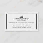 Moderner und minimaler Finanzanalytiker Visitenkarte (Rückseite)