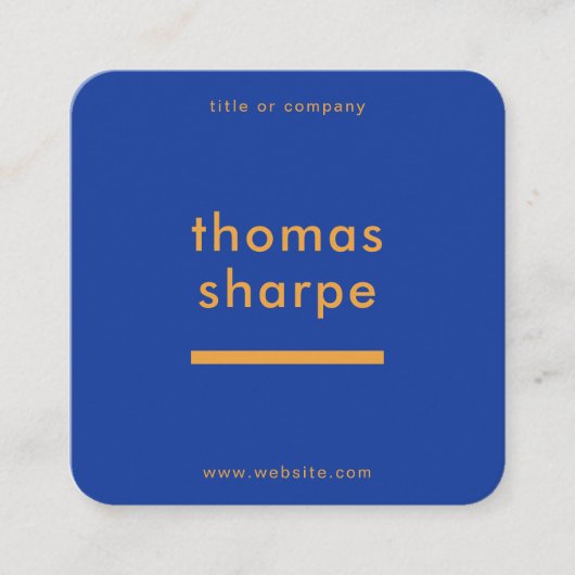 Moderner und minimaler QR Code Backer Quadratische Visitenkarte (Vorderseite)