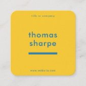 Moderner und minimaler QR Code Backer Quadratische Visitenkarte (Vorderseite)