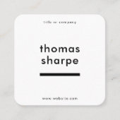 Moderner und minimaler QR Code Backer Quadratische Visitenkarte (Vorderseite)