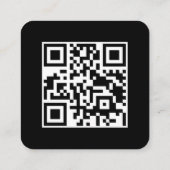 Moderner und minimaler QR Code Backer Quadratische Visitenkarte (Rückseite)