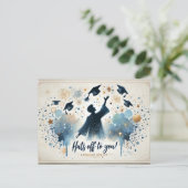 moderner und minimalistischer Abschluss Postcard Postkarte (Stehend Vorderseite)