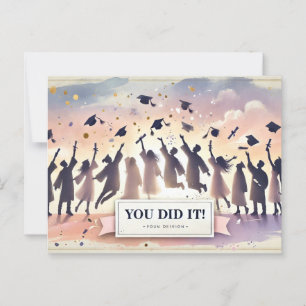 moderner und minimalistischer Abschluss Postcard Postkarte