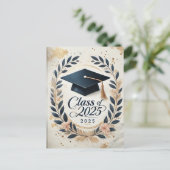 moderner und minimalistischer Abschluss Postcard Postkarte (Stehend Vorderseite)