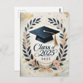 moderner und minimalistischer Abschluss Postcard Postkarte (Vorne/Hinten)