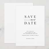 Moderner und minimalistischer Platz Save the Date Einladung (Vorne/Hinten)